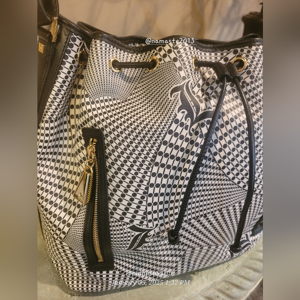 L.A.M.B. by Gwen Stefani Broadgate Samburu Hobo Bucket Bag Designer #71 - Picture 4 of 13